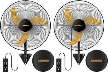 20 Inch Wall Mount Fan Oscillating with 600D Oxford Cover, Extended 3.3ft Wired Remote and 6.6ft Power Cord, 3-Speed High Velocity Industrial Wall Mou