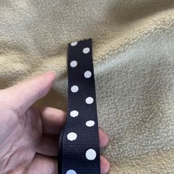 NAVY WHITE CLASSIC Polka Dots Grosgrain Ribbon - 7/8"-3yards&0.777778 yards