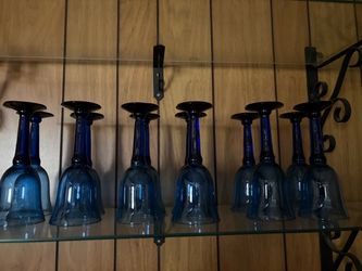 RETRO BLUE WINE GLASSES