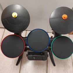 Nintendo Wii Band Hero Drum Set Activision Guitar Hero Drums Symbols Sticks Only