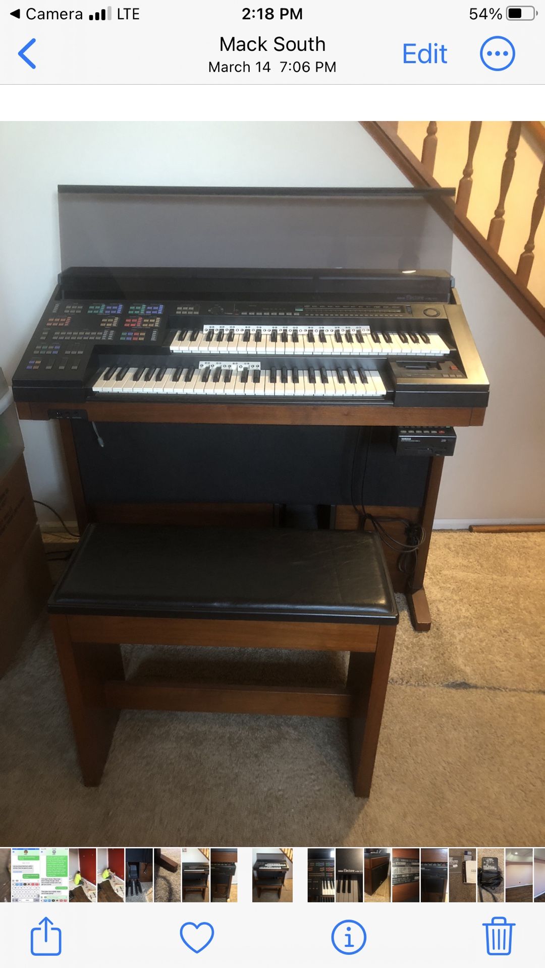 Organ: Antique Yamaha Electone.