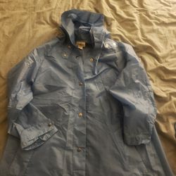 Aqua Sheen Rain Parka.