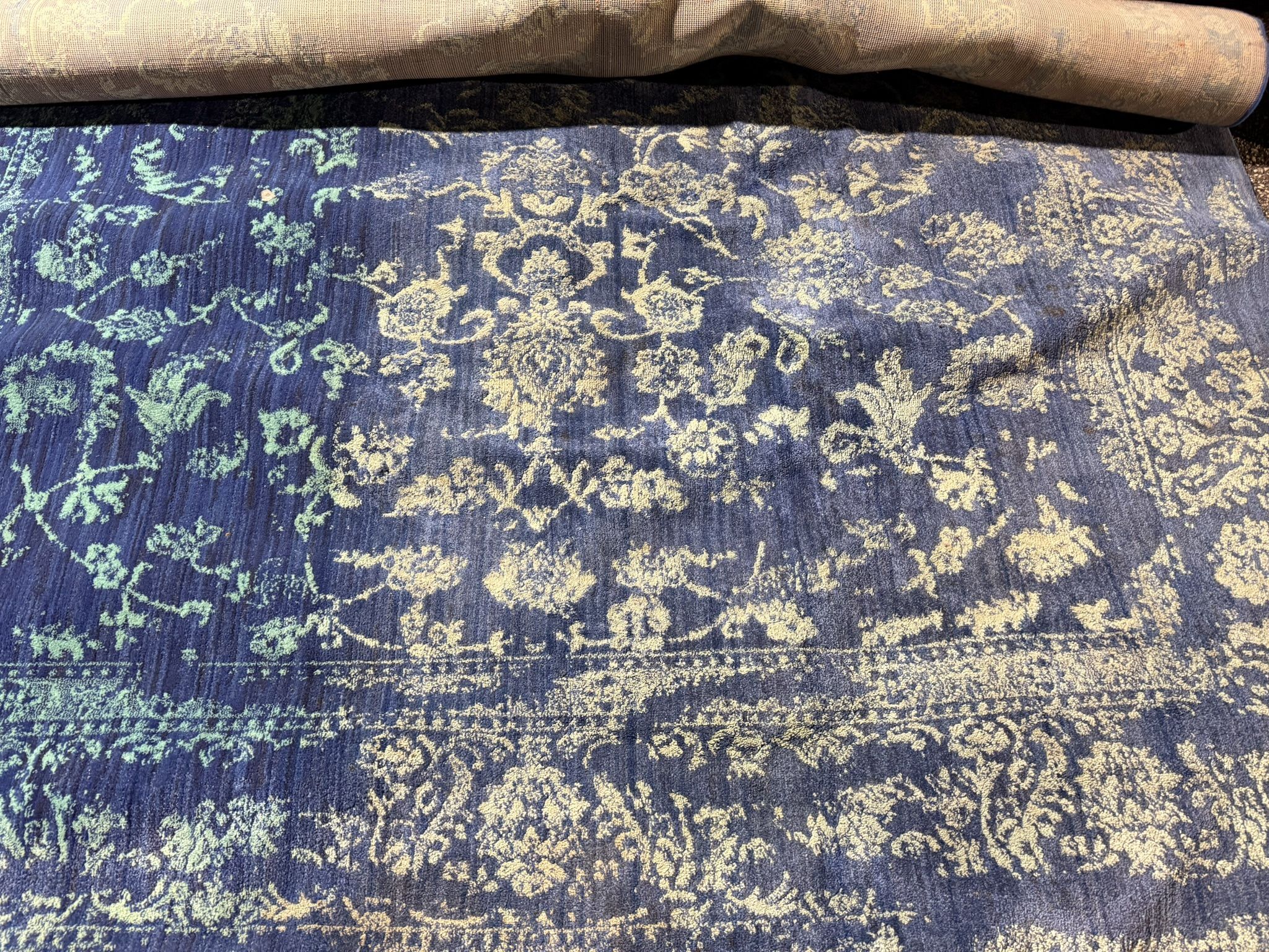 Florence Navy/Aqua Blue Rug 7’-10” x 10’-10”