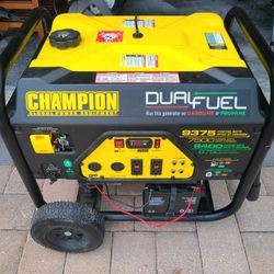 Champion 7500 Watt Electric Start Dual Fuel Portable Generator