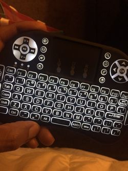 Led light up air mouse keyboard for android tv box or computer