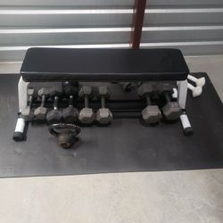 Weight Bench And Wieghts 