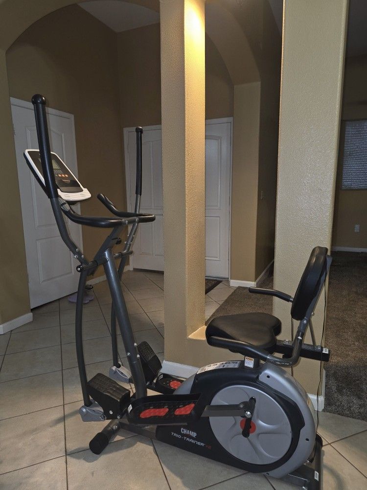 Electric Elliptical Machine With Seat