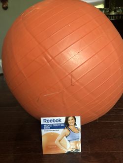 Reebok Weighted stability workout ball with dvd