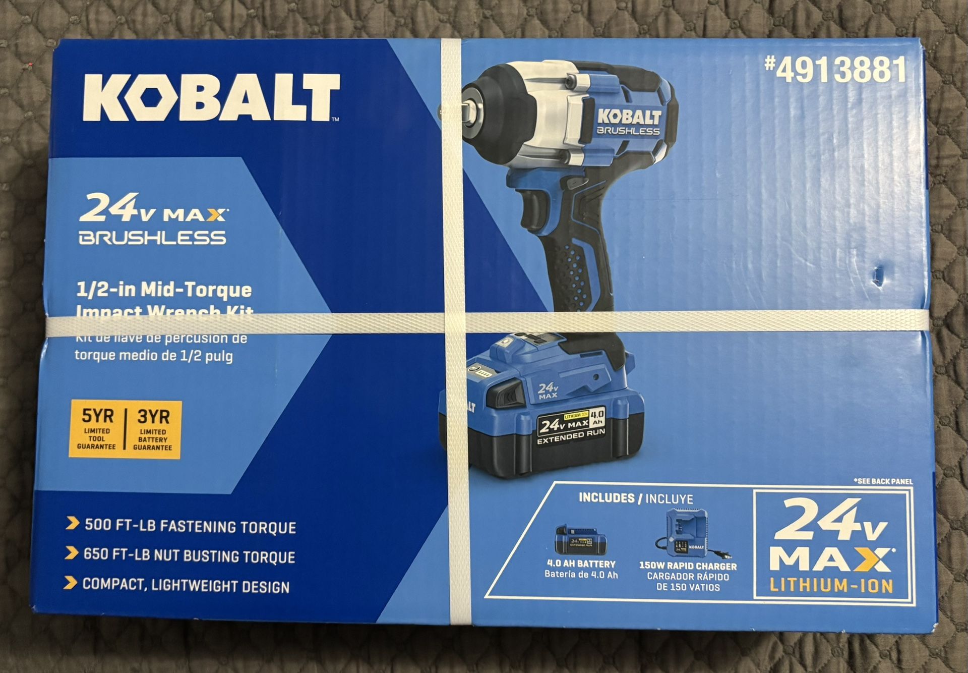Kobalt 24 volt Variable Speed Brushless 1/2 in Drive Cordless