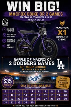 Raffle Raffle Follow my IG Macfox or Dodgers Tickets