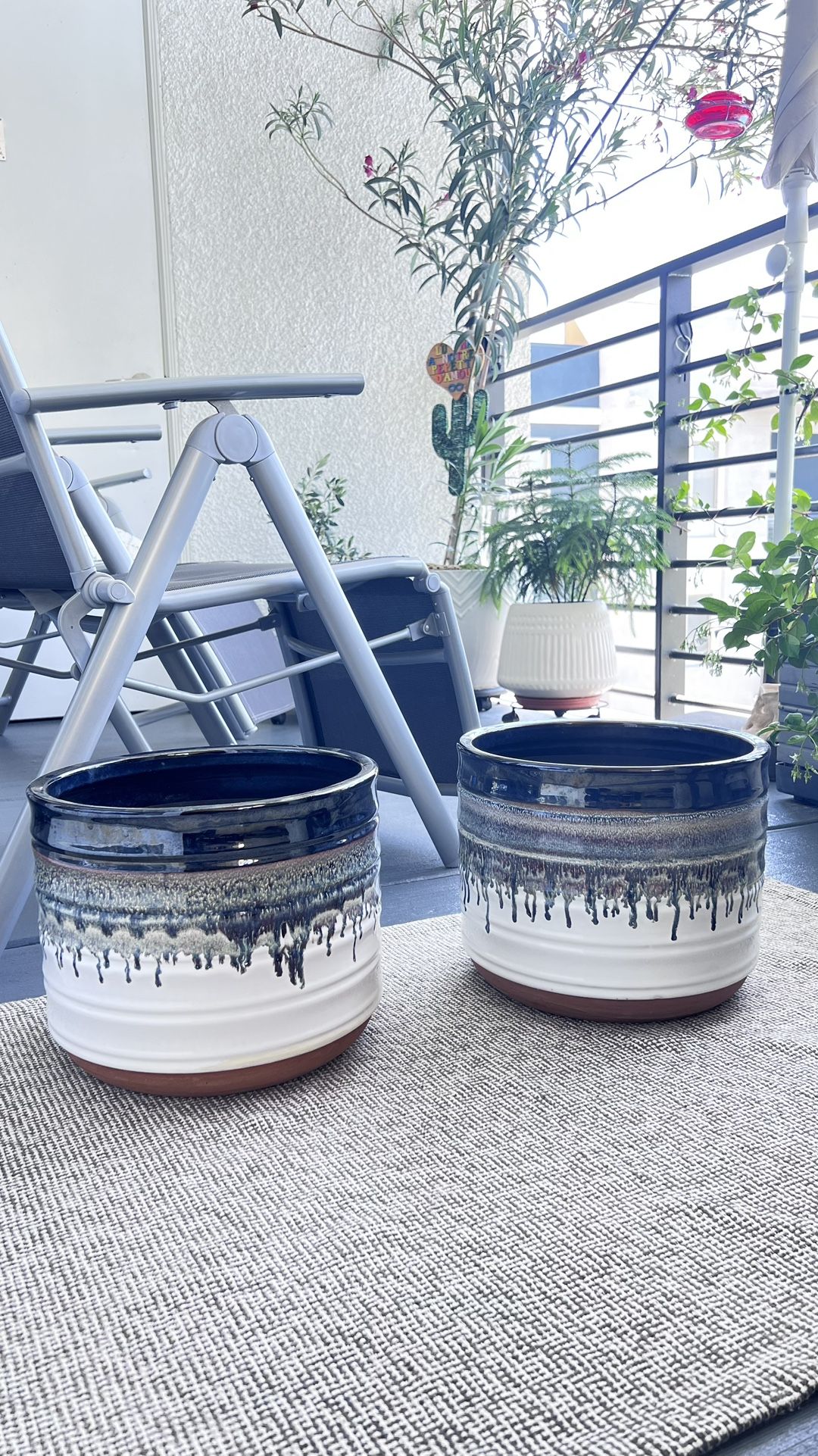 Beautiful Ceramics Outside Plants Pots