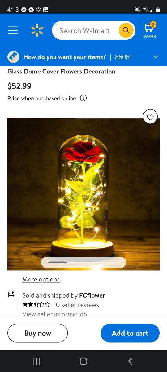 Glass Dome Flower Decoration