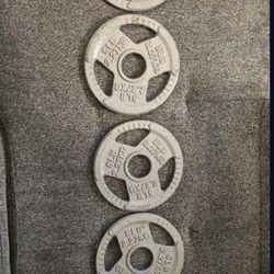 four 5lbs weight plate Olympic 