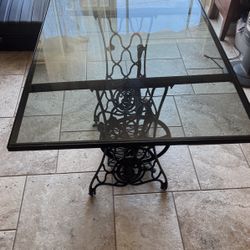 Antique Reporposed Singer Machine Table/Desk