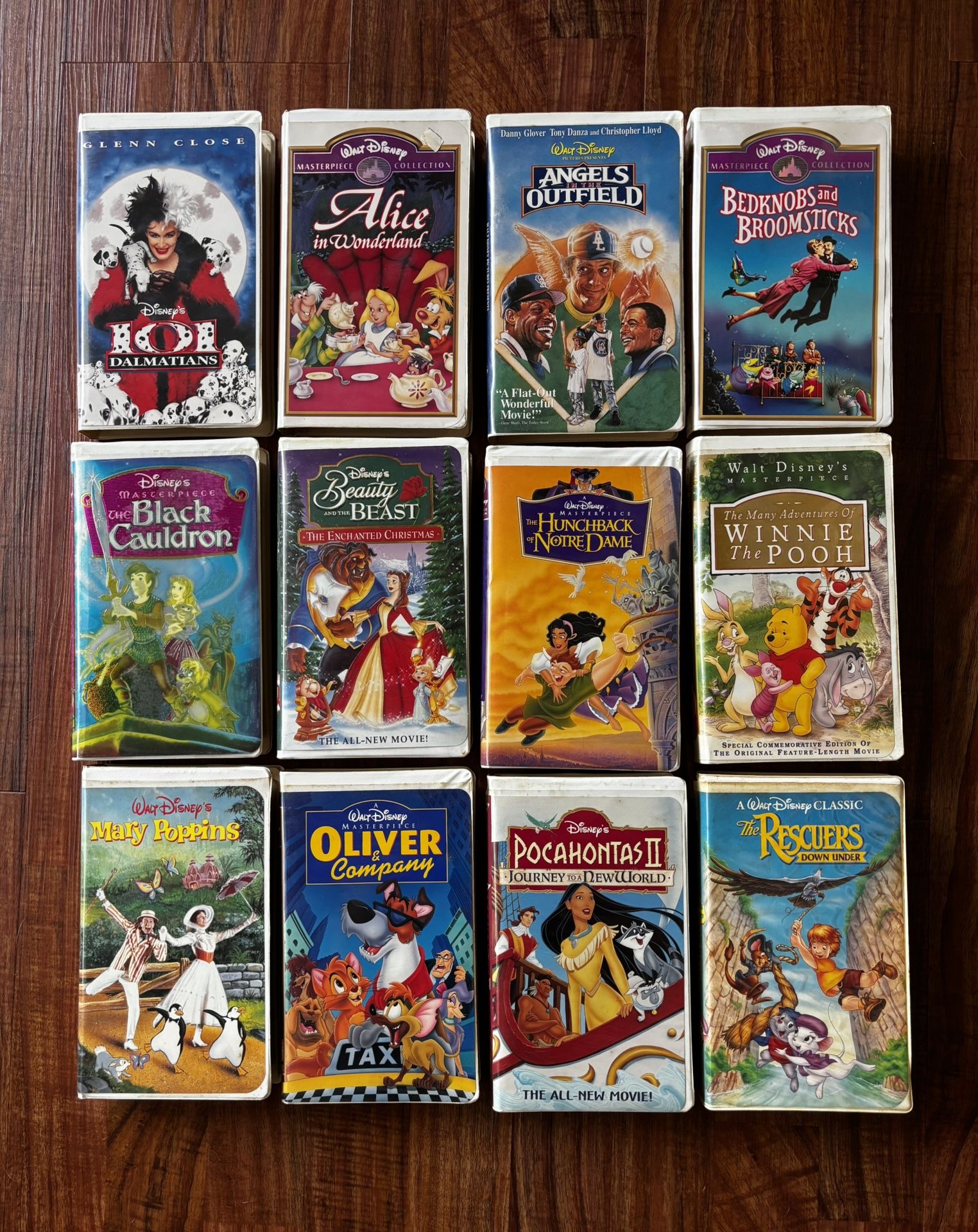 12 Disney VHS Tapes Lot