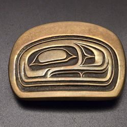 Vintage Bronze Belt Buckle-64th St & Bell