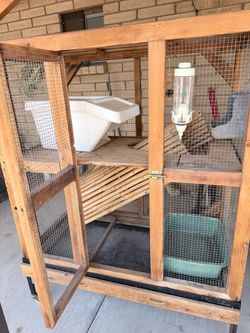 Hand made animal cage