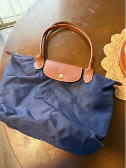 Small Longchamp Le Pliage Tote (navy)