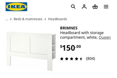 Queen headboard with bookends/storage