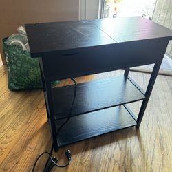 End Table With Charging Station 