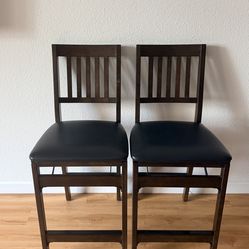 Counter high foldable bar stools- set of 2