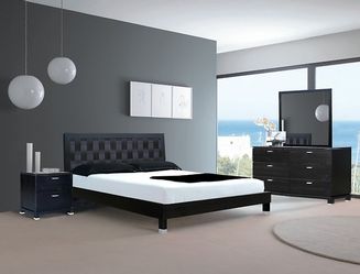 Jasmine Ebony Coffee Bedroom Set (Q)