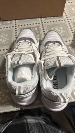Dior White Mesh Low-Top Sneakers