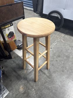 Solid Wood Bar Stool – Natural Finish