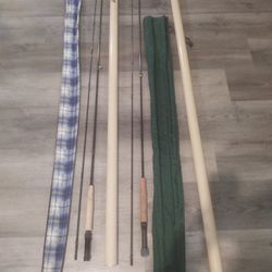 Pair of graphite fly fishing rods. Custom made gx806 96 percent graphite 8'6", line 6-7. And gx900 96 percent graphite 9'0", line 6-7.