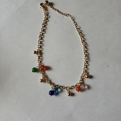 Multi Color Balls Ankle Bracelet 