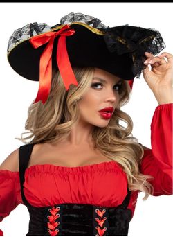 Leg Avenue Swashbuckler Pirate Hat With Lace Trim