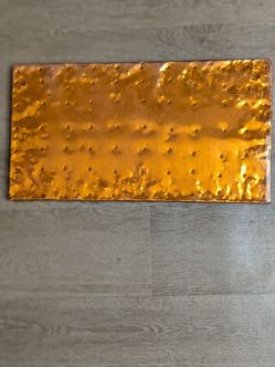Copper Sheet on Wood Plate