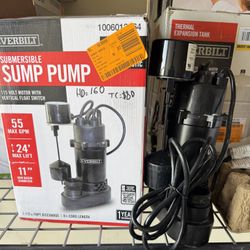 1/3 HP Aluminum Submersible Sump Pump Vertical Switch