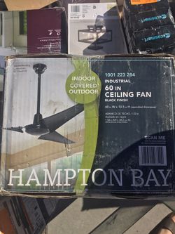 Hampton Bay Black Ceiling Fan 