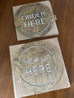 ‘Order Here & ‘Pick Up Here’ Signs from Etsy
