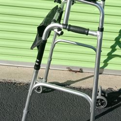 Tall Adjustable Four-wheel Pivotal Arm Resting Walker 40 Firm
