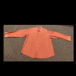 EUC Like NEW! Men's Croft & Barrow Burnt Orange Dress Shirt  XL 17 1/2-18 34-35
