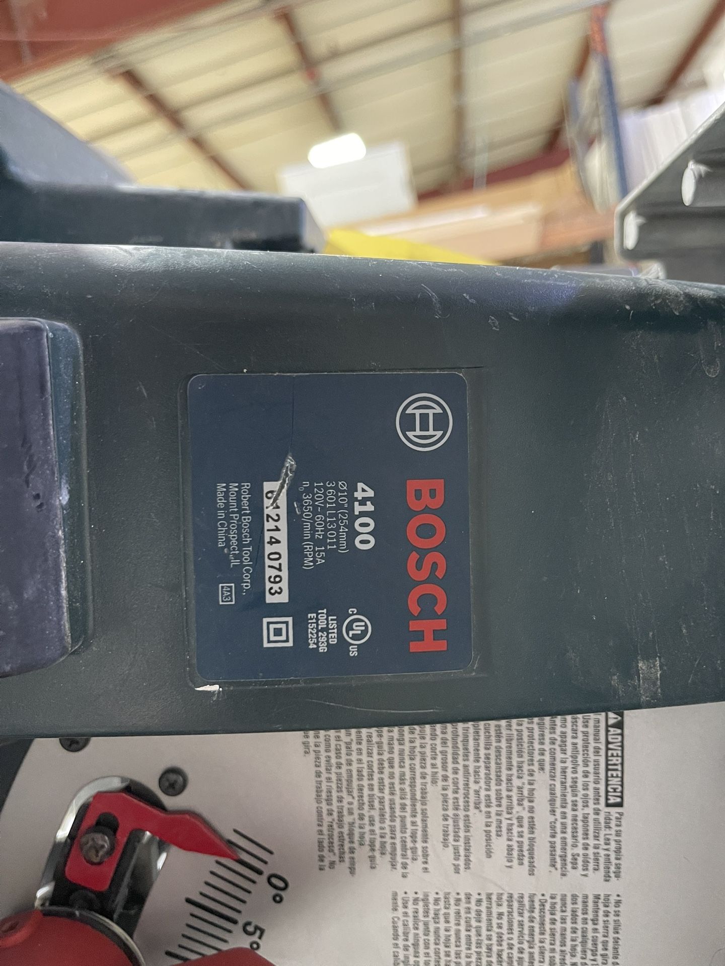 Bosch 4100 Table Saw