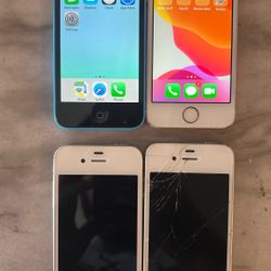 Lot Of 4 iPhones (all Working ) 