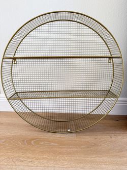 Gold decorative shelving