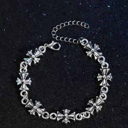 men’s silver cross bracelet
