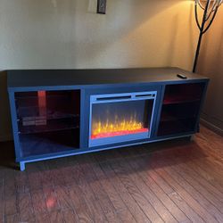 Tv Stand With fireplace