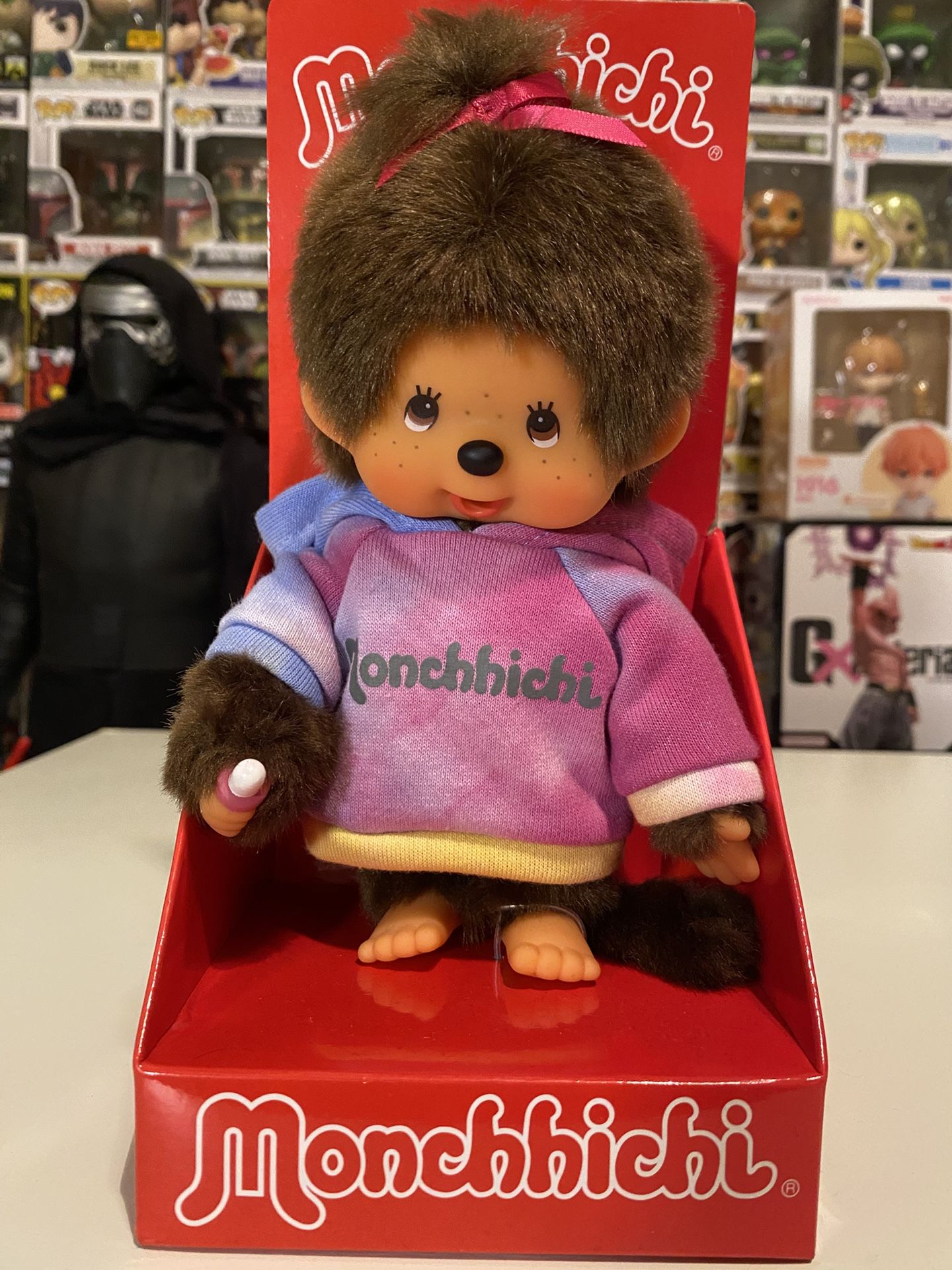 Monchhichi Tye-Dye Sweater Girl 8in Plush Doll