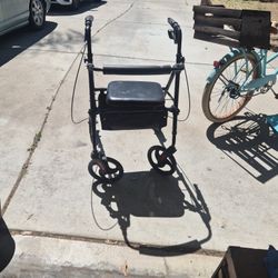 Collapsible Mobility Walker With Seat