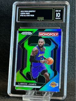 2023 Prizm Monopoly 💥 LeBron James 💥 All-Star Prizm GMA 10 💎 Mint - Los Angeles Lakers