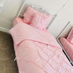 Twin Bed White metal