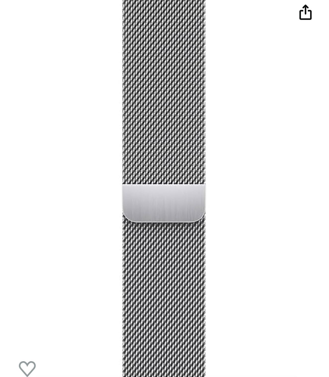 Genuine Apple Watch Band - Milanese Loop (42/44/45/49mm) - Silver - Regular (Brand New Sealed)