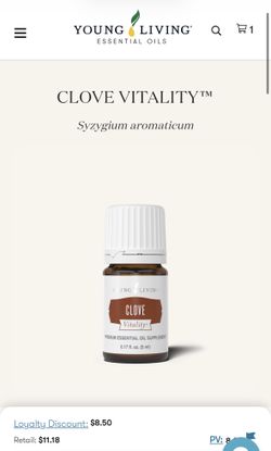 (2) clove vitality 5 mL Young Living Essential Oils