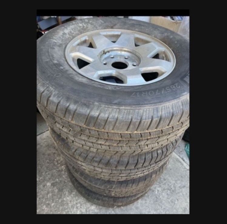 4 — 265/70r17 6x5.5 6x139.7 Stock Escalade Gx470 Tacoma Tundra 4Runner Yukon Tahoe Wheels Rims Michelin Tires!!!!!