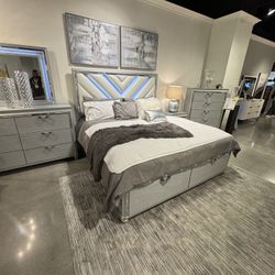 LED Bed Frame With Storage/ Same Day Delivery